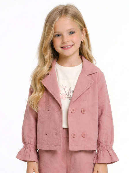 Kız Çocuk Ceket 4-8 Yaş 31517 Gül Kurusu 
