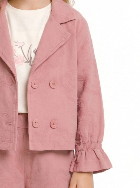 Kız Çocuk Ceket 4-8 Yaş 31517 Gül Kurusu - 2