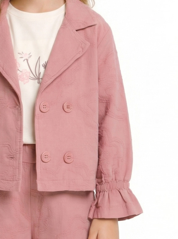 Kız Çocuk Ceket 4-8 Yaş 31517 Gül Kurusu - 2