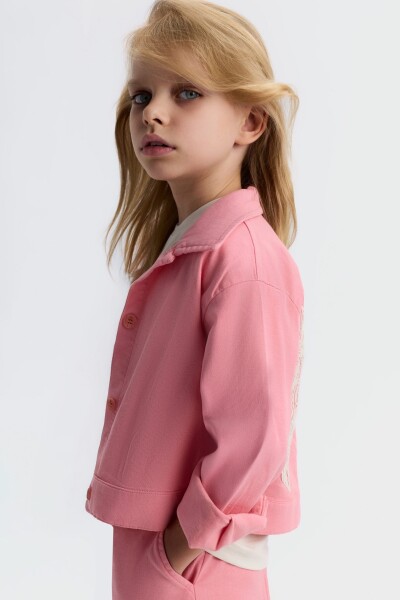 Kız Çocuk Ceket 4-8 Yaş 31532 Pembe - 5