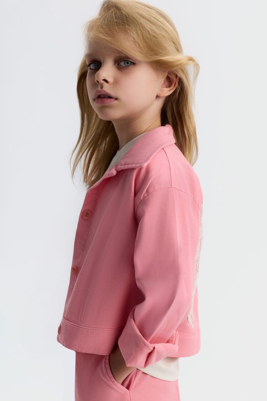 Kız Çocuk Ceket 4-8 Yaş 31532 Pembe - 5