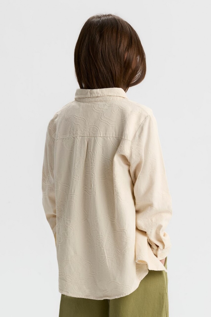 Kız Çocuk Gömlek 8-14 Yaş 31307 Krem - 2