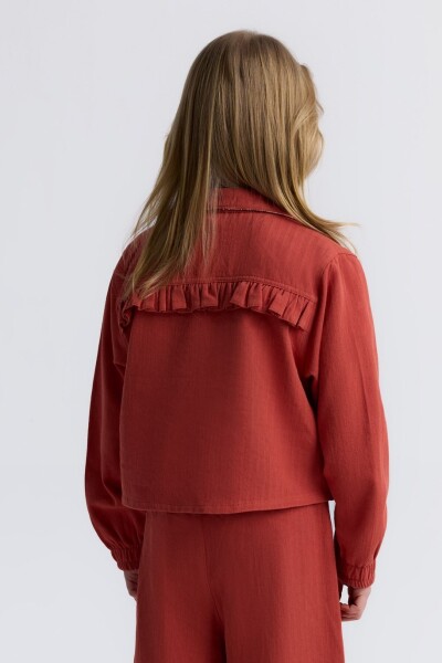 Kız Çocuk Gömlek 4-8 Yaş 31504 Kiremit - 2