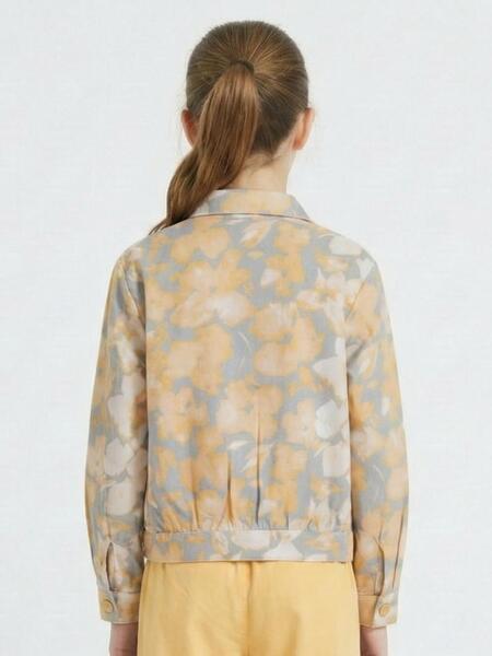 Kız Çocuk 3'lü Alt Üst Kombin Takmı 8-14 Yaş SET0502 Sarı - 4