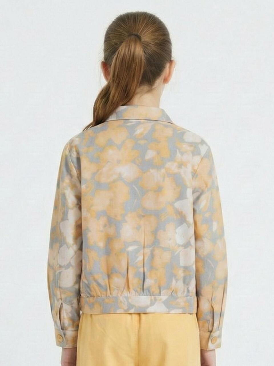 Kız Çocuk 3'lü Alt Üst Kombin Takmı 8-14 Yaş SET0502 Sarı - 4