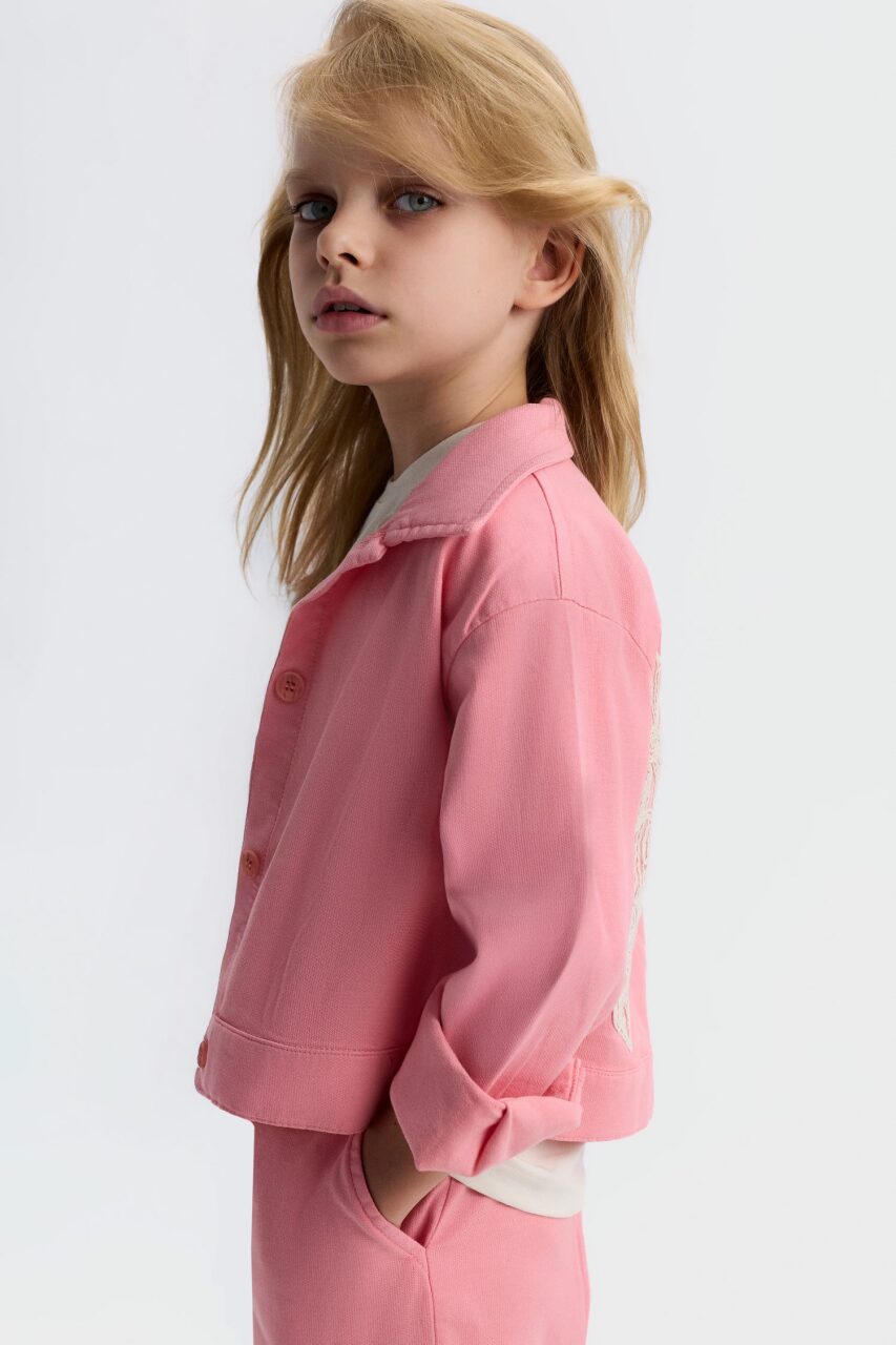 Kız Çocuk 3'lü Alt Üst Kombin Takmı 4-8 Yaş SET0514 Pembe - 6