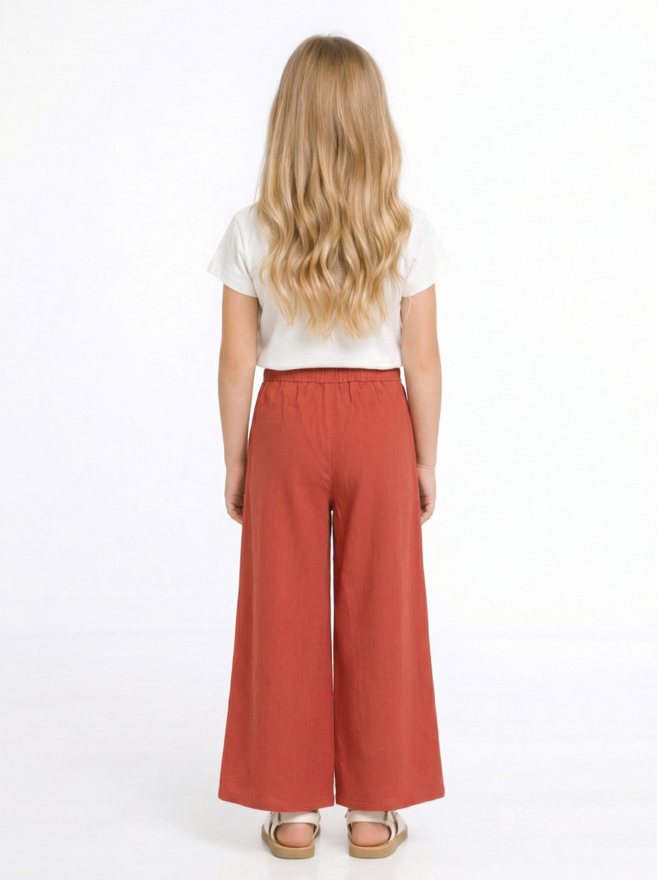 Kız Çocuk 3'lü Alt Üst Kombin Takmı 4-8 Yaş SET0513 Kiremit - 4