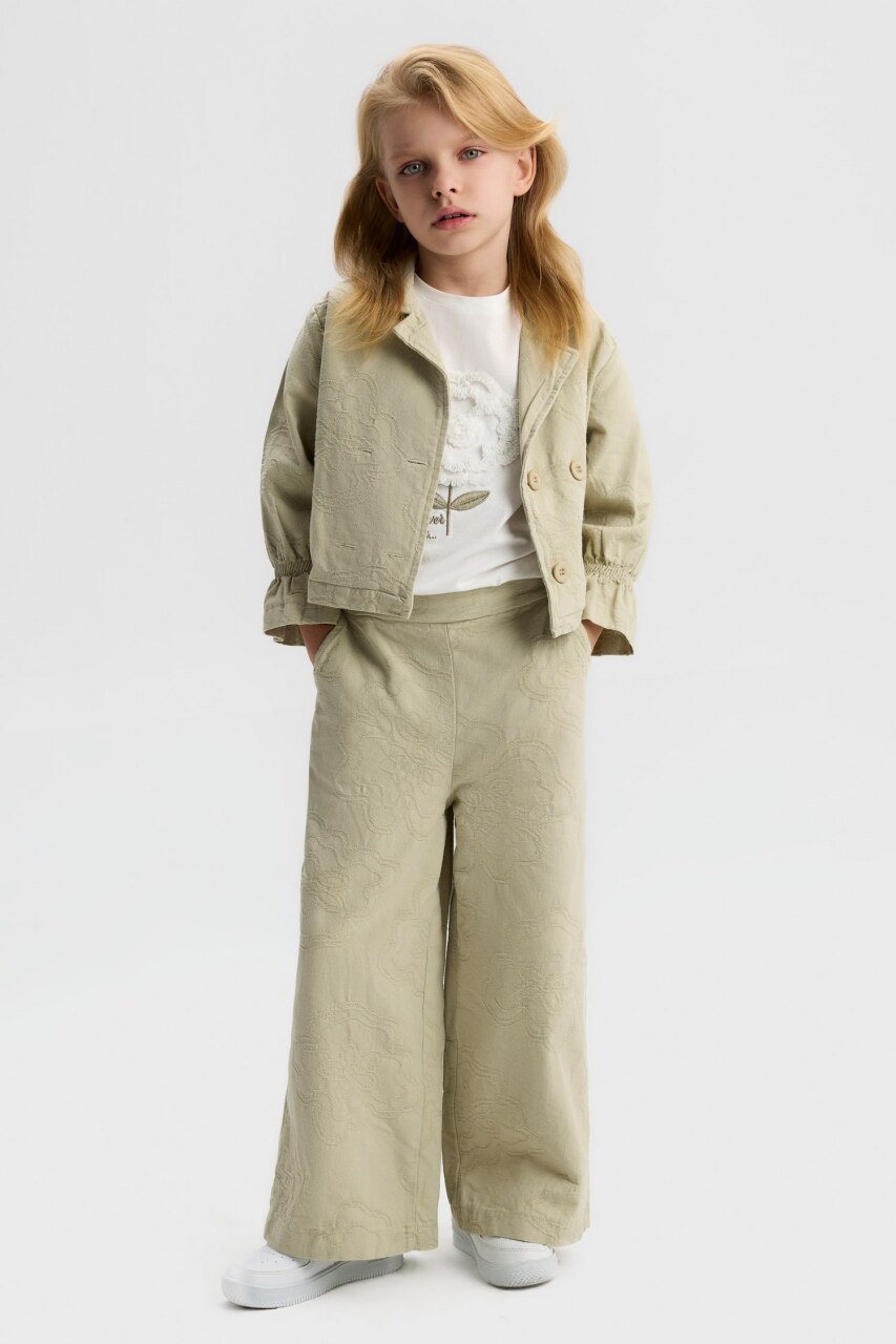 طقم ملابس متناسق للبنات مكون من 3 قطع للأعمار من 4 إلى 8 سنوات، رقم الطقم 0511 - 1