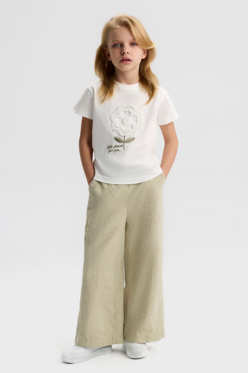 طقم ملابس متناسق للبنات مكون من 3 قطع للأعمار من 4 إلى 8 سنوات، رقم الطقم 0511 - 4