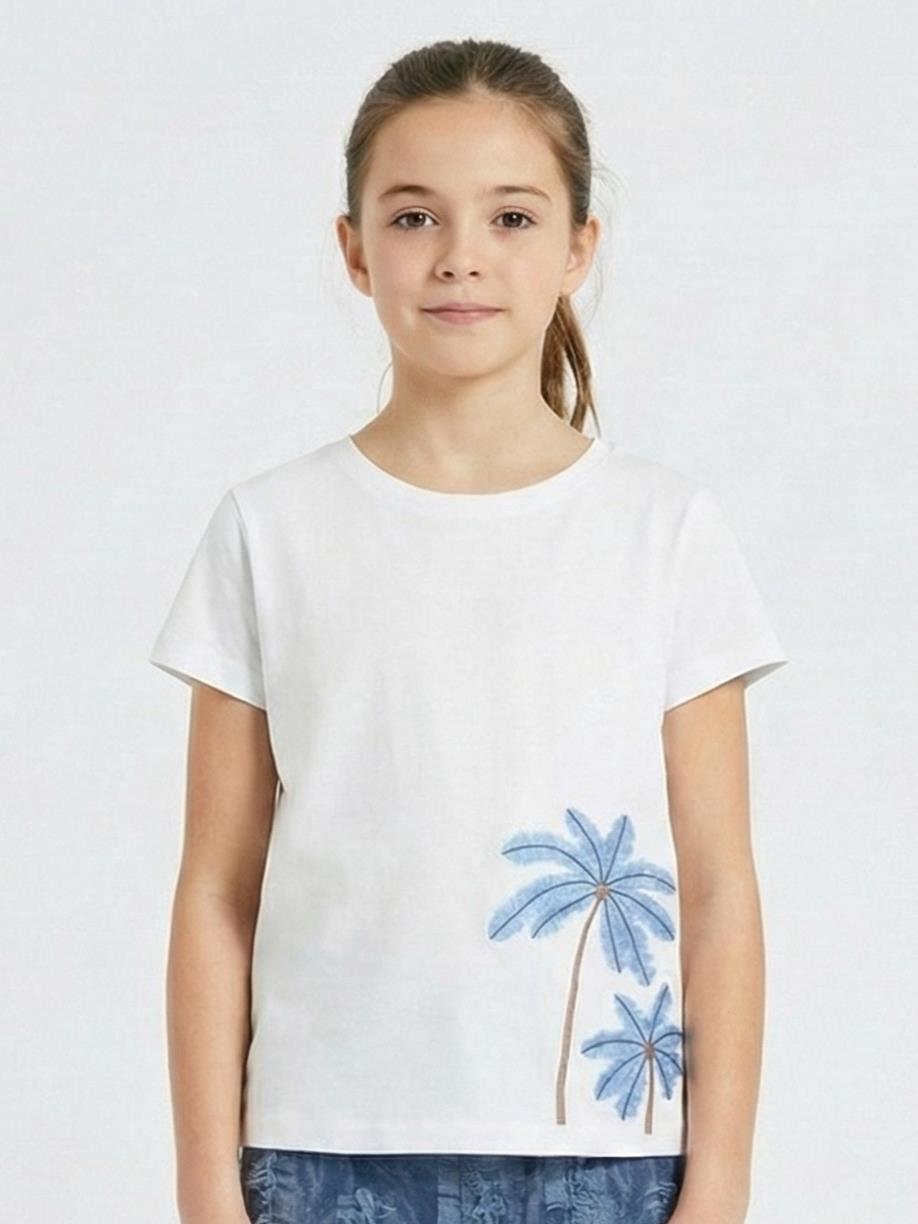 Kız Çocuk 2'lü Alt Üst Kombin Takmı 8-14 Yaş SET0489 İndigo - 3