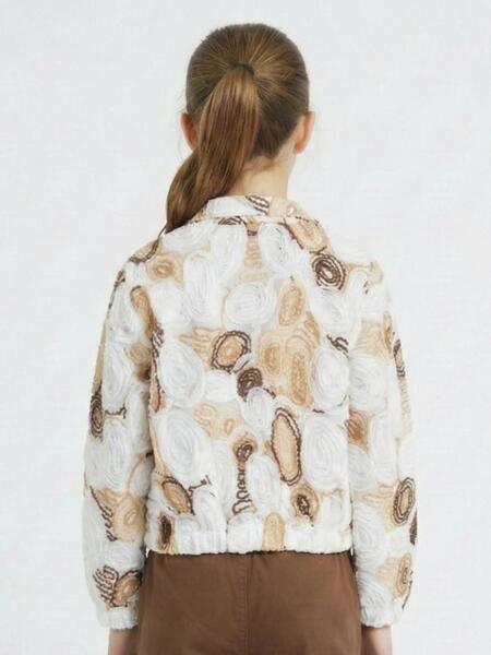 Kız Çocuk 3'lü Alt Üst Kombin Takmı 8-14 Yaş SET0493 Kahverengi - 4