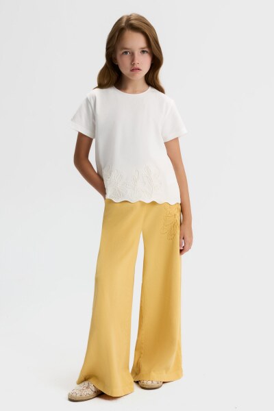 Kız Çocuk 3'lü Alt Üst Kombin Takmı 8-14 Yaş SET0501 Sarı - 4