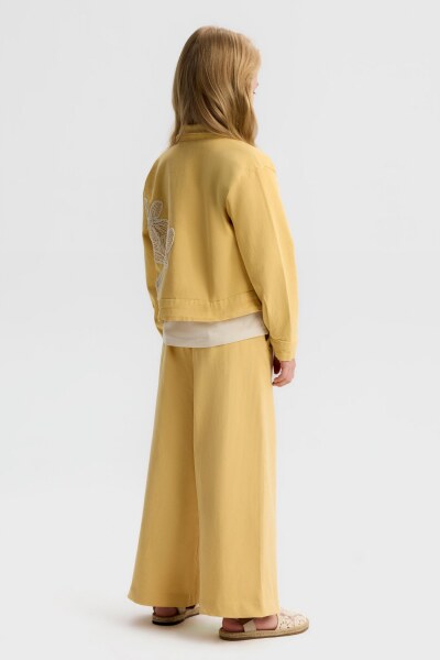 Kız Çocuk 3'lü Alt Üst Kombin Takmı 4-8 Yaş SET0515 Sarı - 3