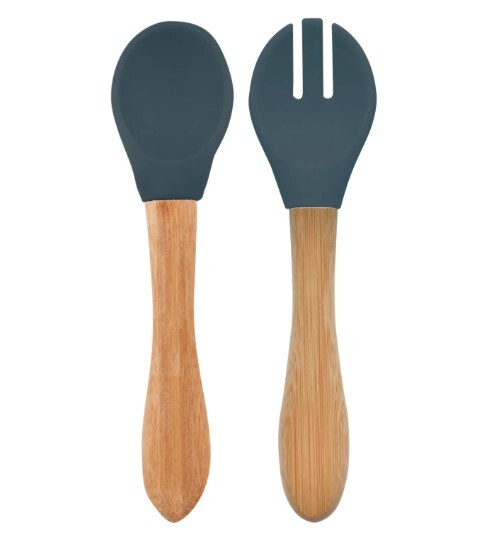 OiOi Mama Kaşığı ve Çatal Seti Deep Blue - OiOi