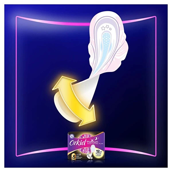 عبوة أوركيد ألترا بلاتينيوم نايت إكسترا من 20 فوطة صحية - 5