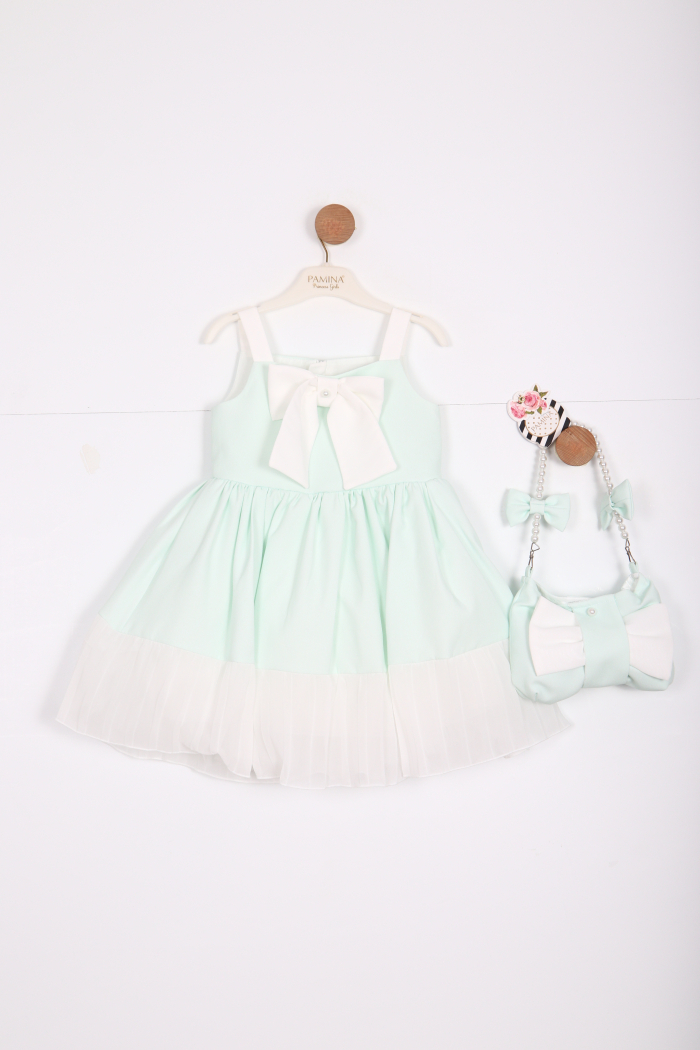 Kız Çocuk Elbise 3-7 Yaş 35217 Mint - 3