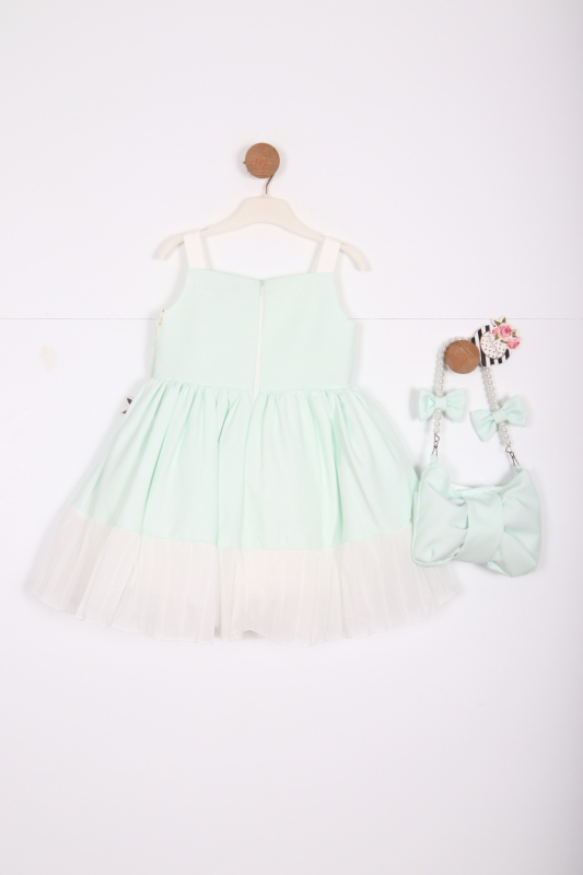 Kız Çocuk Elbise 3-7 Yaş 35217 Mint - 6