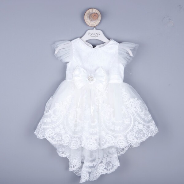 P-003640 (pam 32099) Kız Elbise 6-24 Ay Ekru - PAMINA
