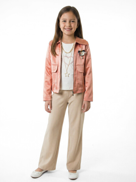 Kız Çocuk 3'lu Alt Üst Takım 11-16 Yaş 6133 Kiremit - 5