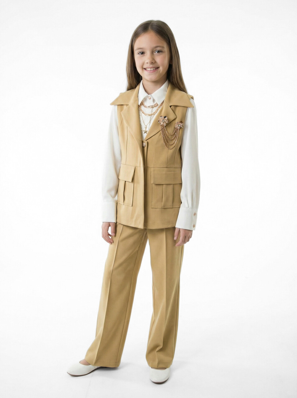 Kız Çocuk 3'lu Alt Üst Takım 11-16 Yaş 6134 Hardal - 3