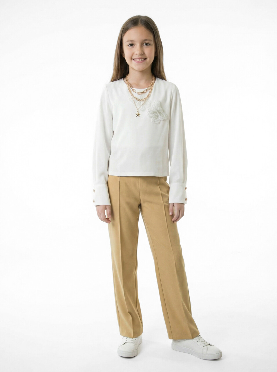 Kız Çocuk 3'lu Alt Üst Takım 11-16 Yaş 6134 Hardal - 4