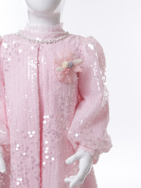 Kız Çocuk Elbise 1-4 Yaş 6098 Pembe - 4