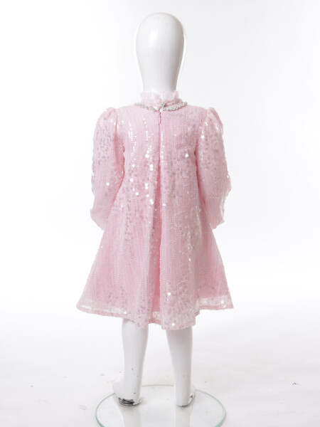 Kız Çocuk Elbise 1-4 Yaş 6098 Pembe - 6