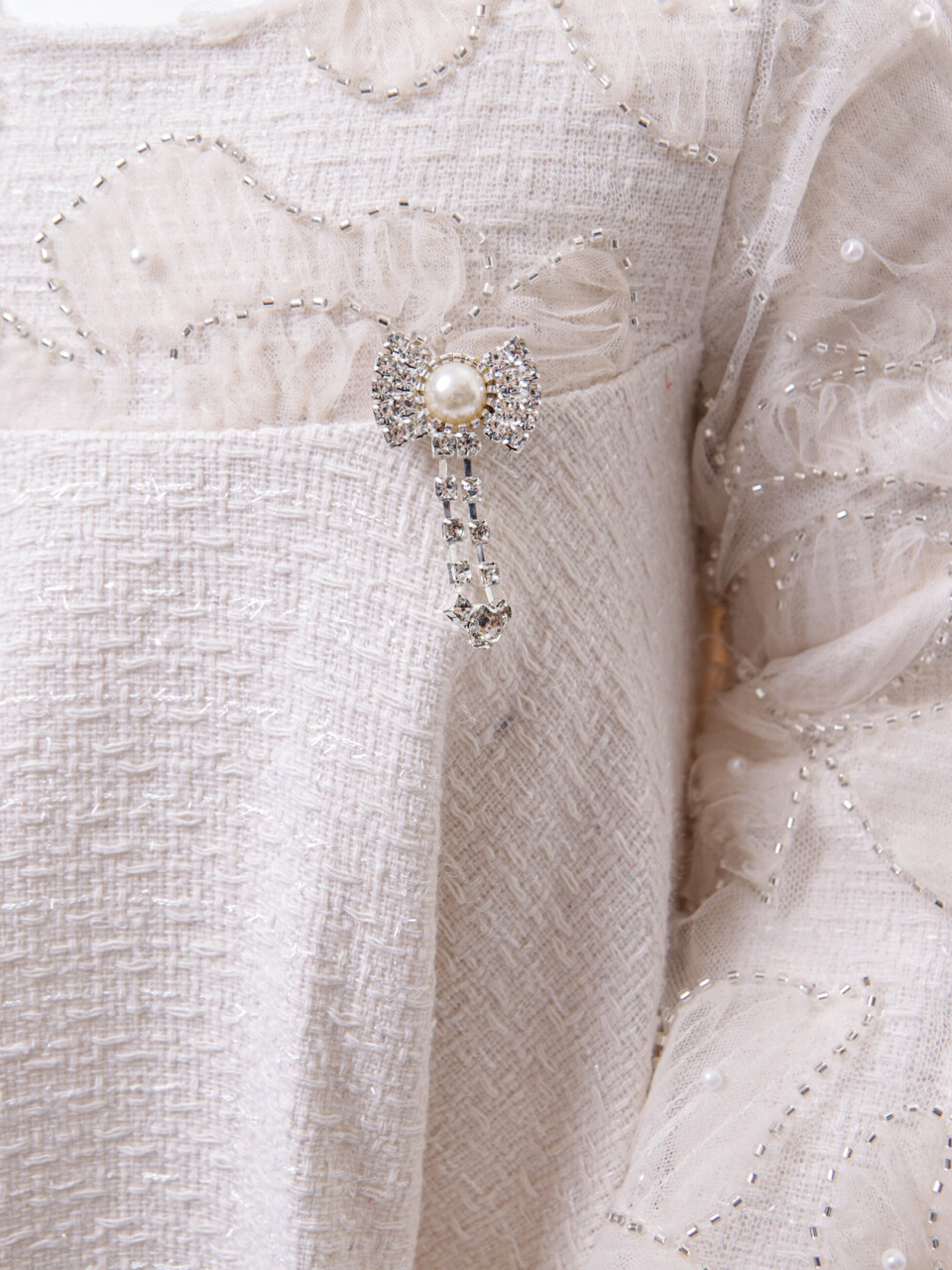 Kız Çocuk Elbise 1-4 Yaş 6095 Bej - 4