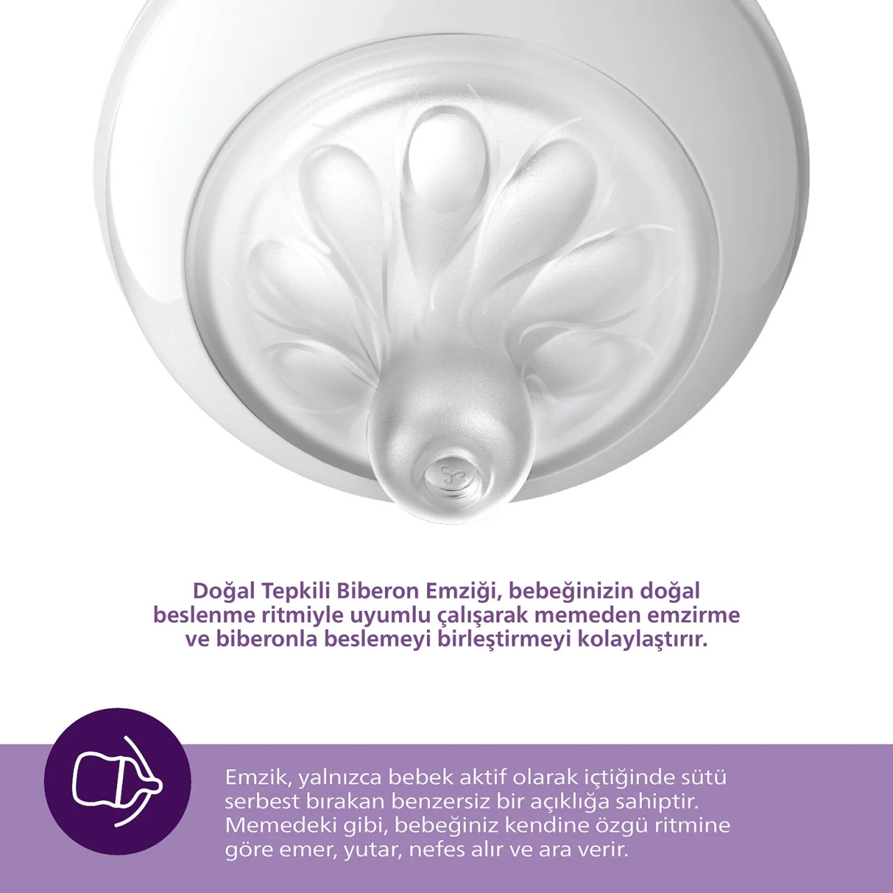 Philips Avent Doğal Tepkili Natural Response 2'Li Biberon Emziği No:3 1+ Ay - 2