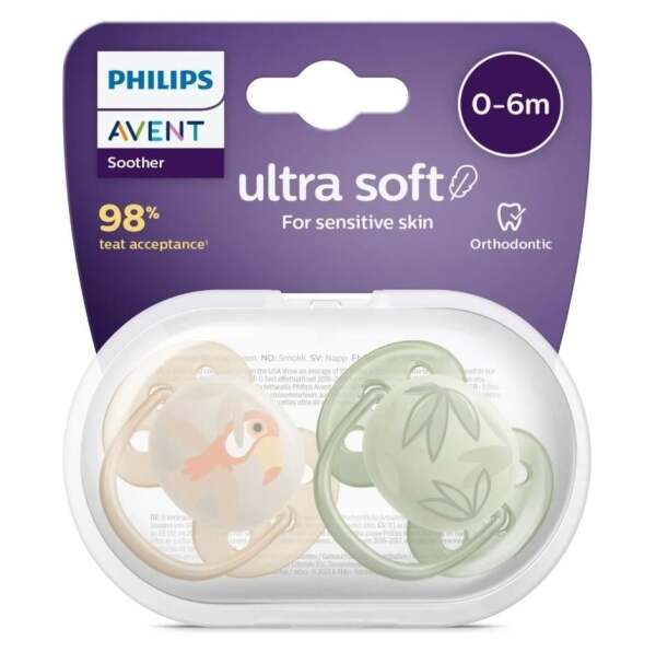 Philips Avent Ultra Yumuşak Emzik 0-6 Ay Erkek - Philips Avent