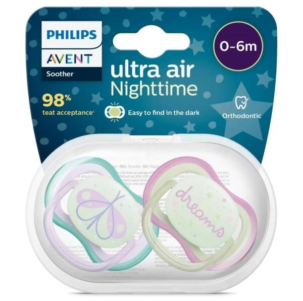 Philips Avent Ultra Air Gece Emzik 0-6 Ay Kız - Philips Avent