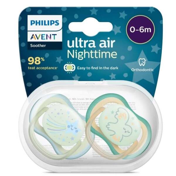 Philips Avent Ultra Air Gece Emzik 0-6 Ay Erkek - Philips Avent