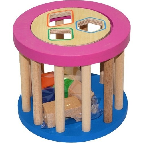 لعبة فرز الأشكال الأسطوانية التعليمية الخشبية من بلاي وود 374 - 2