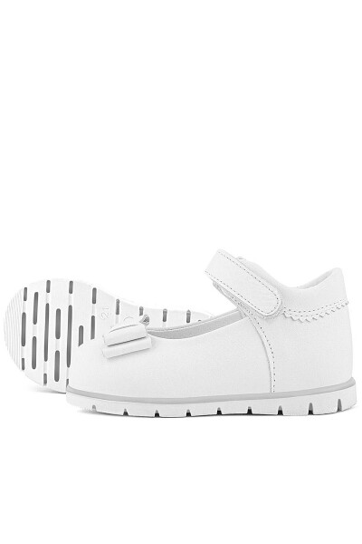Rakerplus Hakiki Deri Beyaz Kız Bebek Babet Ayakkabı - 7