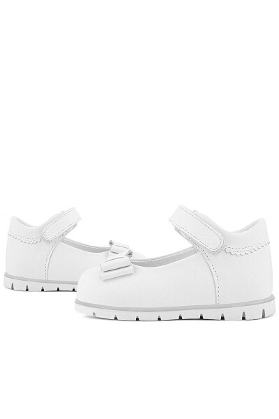 Rakerplus Hakiki Deri Beyaz Kız Bebek Babet Ayakkabı - 44