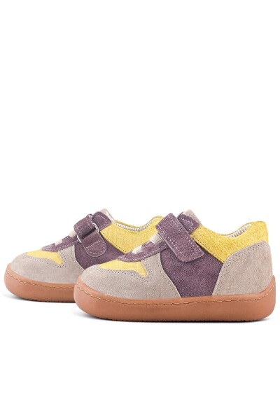 Rakerplus Bob Hakiki Deri Vizon Sarı Barefoot Cırtlı Lastikli Bebek Sneaker Ayakkabı - 6