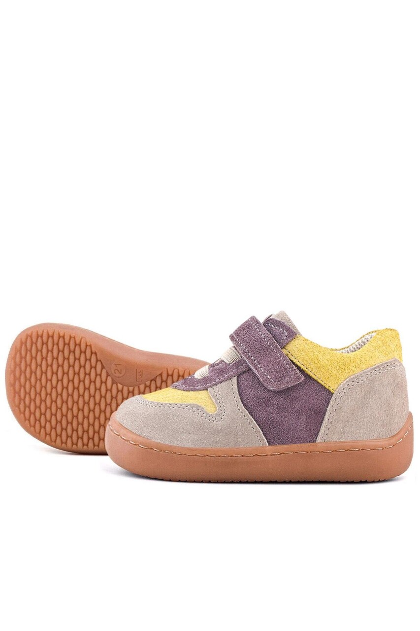 Rakerplus Bob Hakiki Deri Vizon Sarı Barefoot Cırtlı Lastikli Bebek Sneaker Ayakkabı - 17