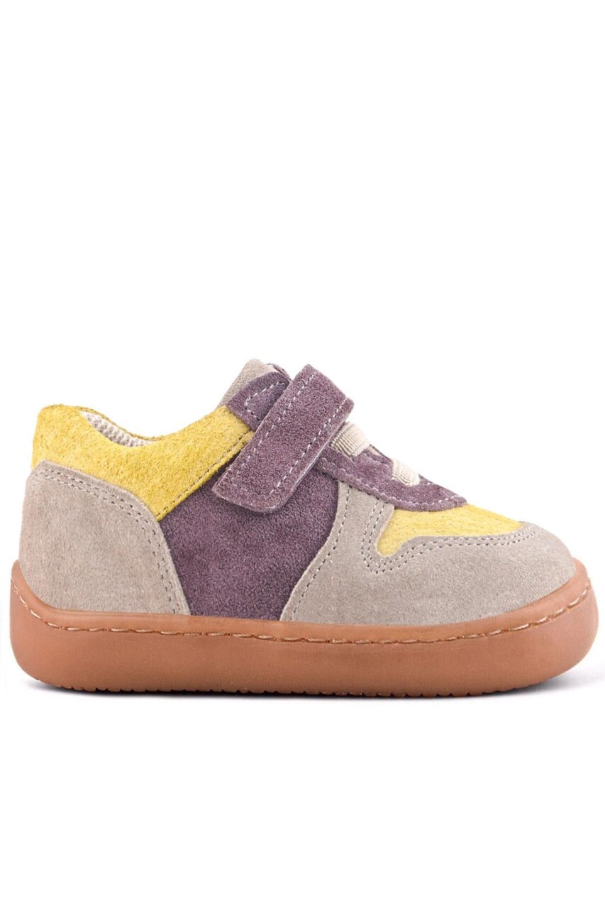 Rakerplus Bob Hakiki Deri Vizon Sarı Barefoot Cırtlı Lastikli Bebek Sneaker Ayakkabı - 53