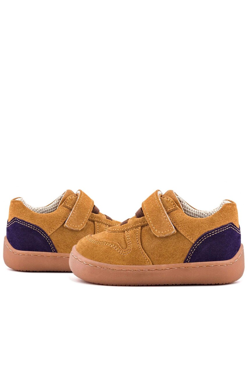 Rakerplus Bob Hakiki Deri Taba Barefoot Cırtlı Lastikli Bebek Sneaker Ayakkabı - 17