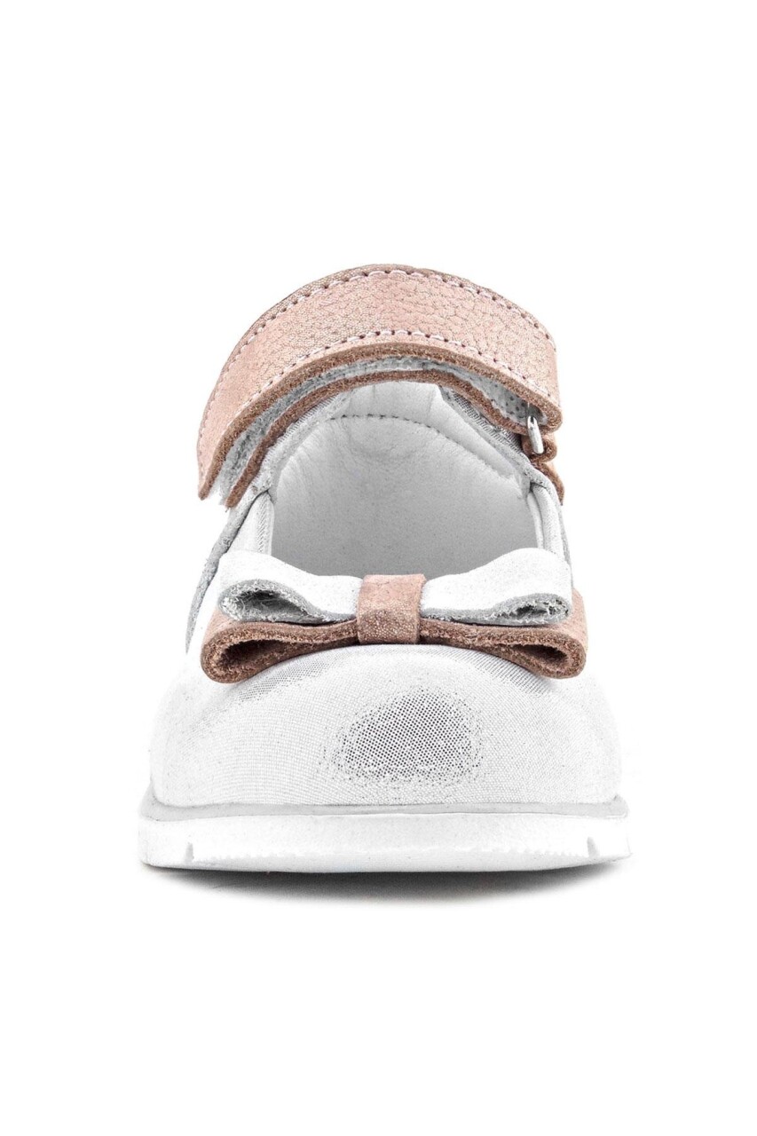 Rakerplus Hakiki Deri Gümüş Pudra Kız Bebek Babet Ayakkabı - 22