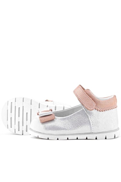Rakerplus Hakiki Deri Gümüş Pudra Kız Bebek Babet Ayakkabı - 52