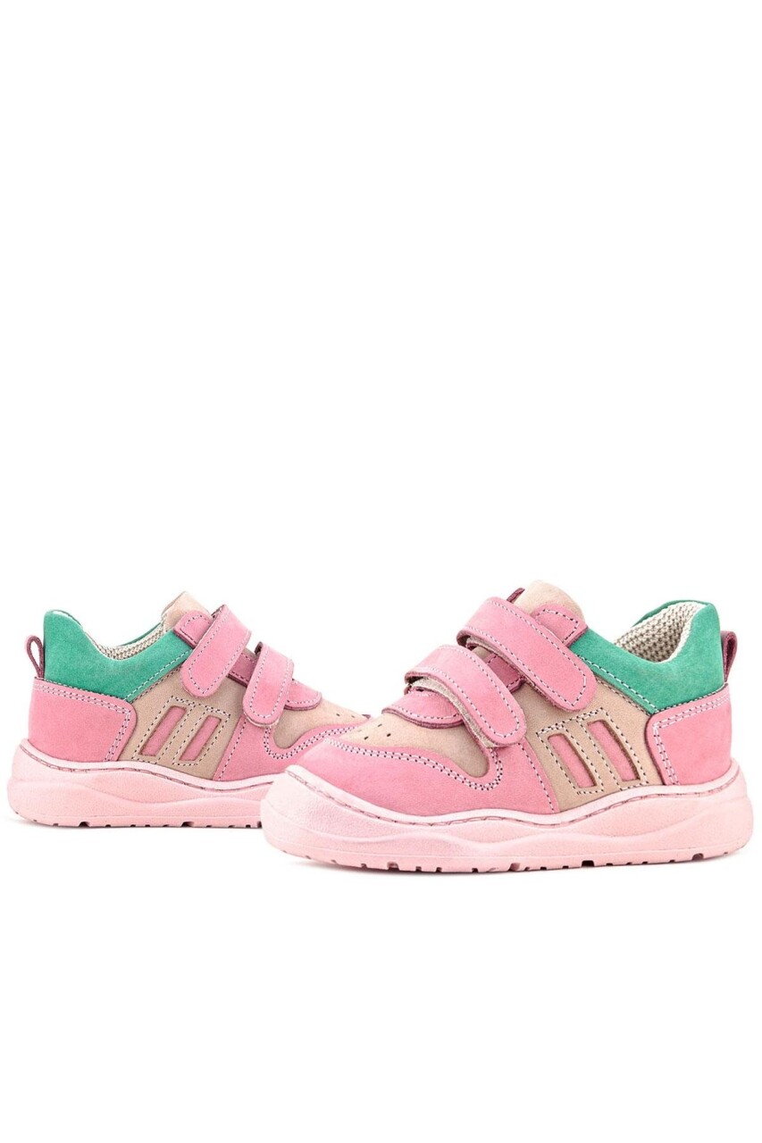 Rakerplus Schaggy Hakiki Deri Pembe Yeşil Bebek Spor Ayakkabı - 71