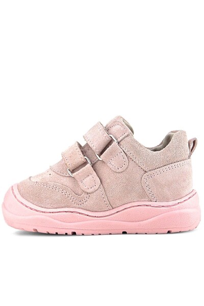 Rakerplus Schaggy Hakiki Deri Pudra Pembe Cırtlı Bebek Spor Ayakkabı - 23