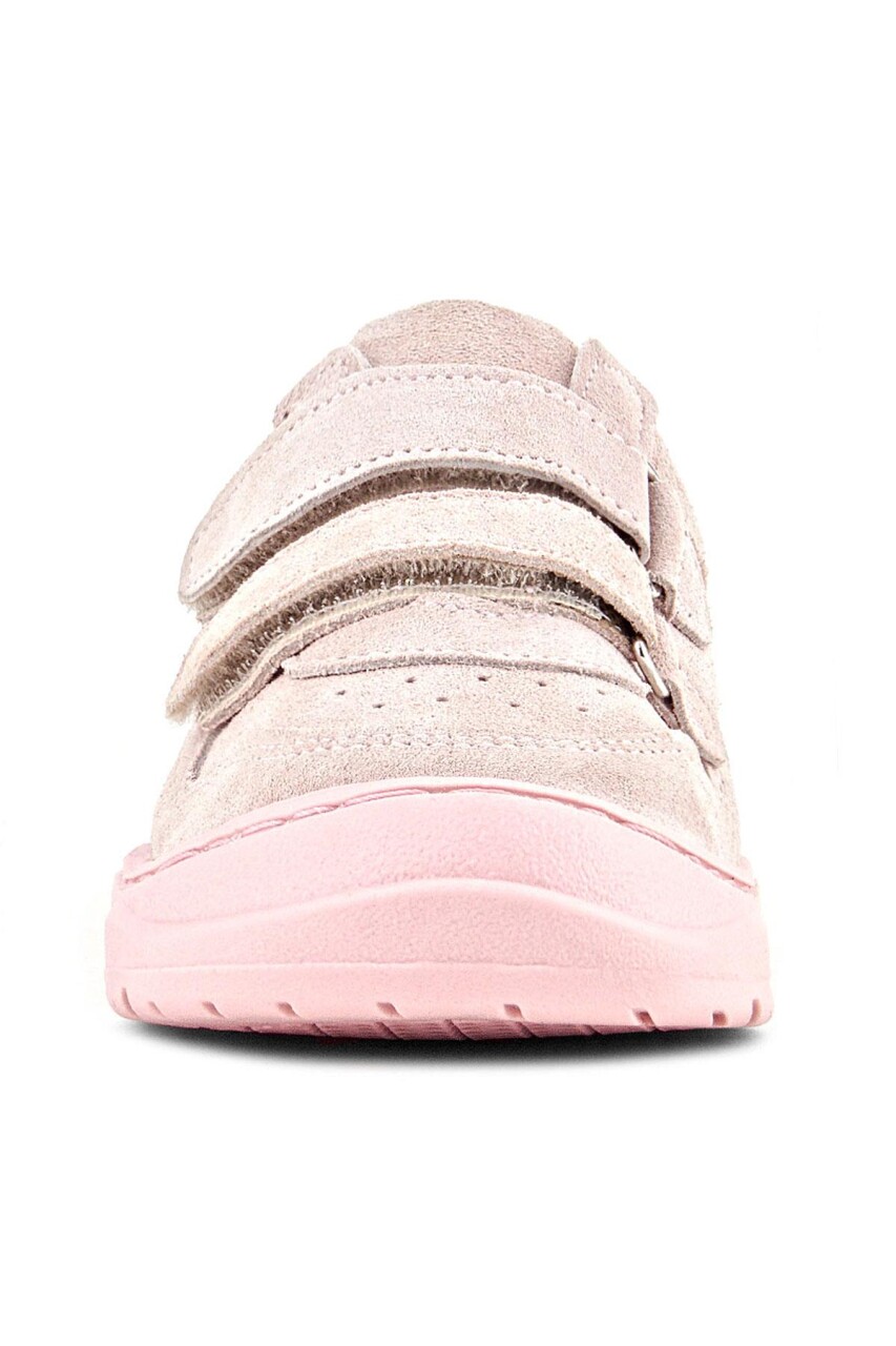 Rakerplus Schaggy Hakiki Deri Pudra Pembe Cırtlı Bebek Spor Ayakkabı - 40