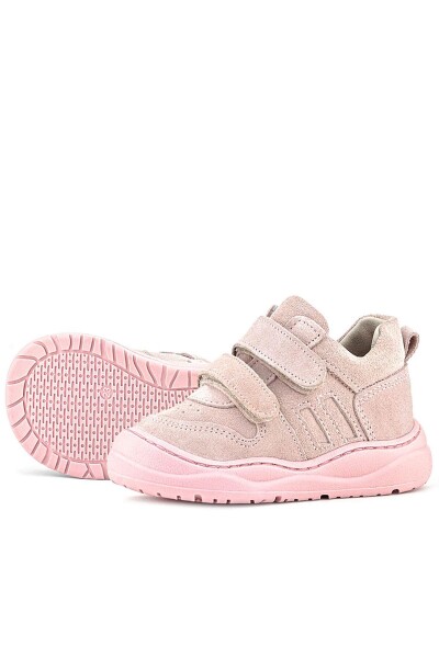 Rakerplus Schaggy Hakiki Deri Pudra Pembe Cırtlı Bebek Spor Ayakkabı - 43