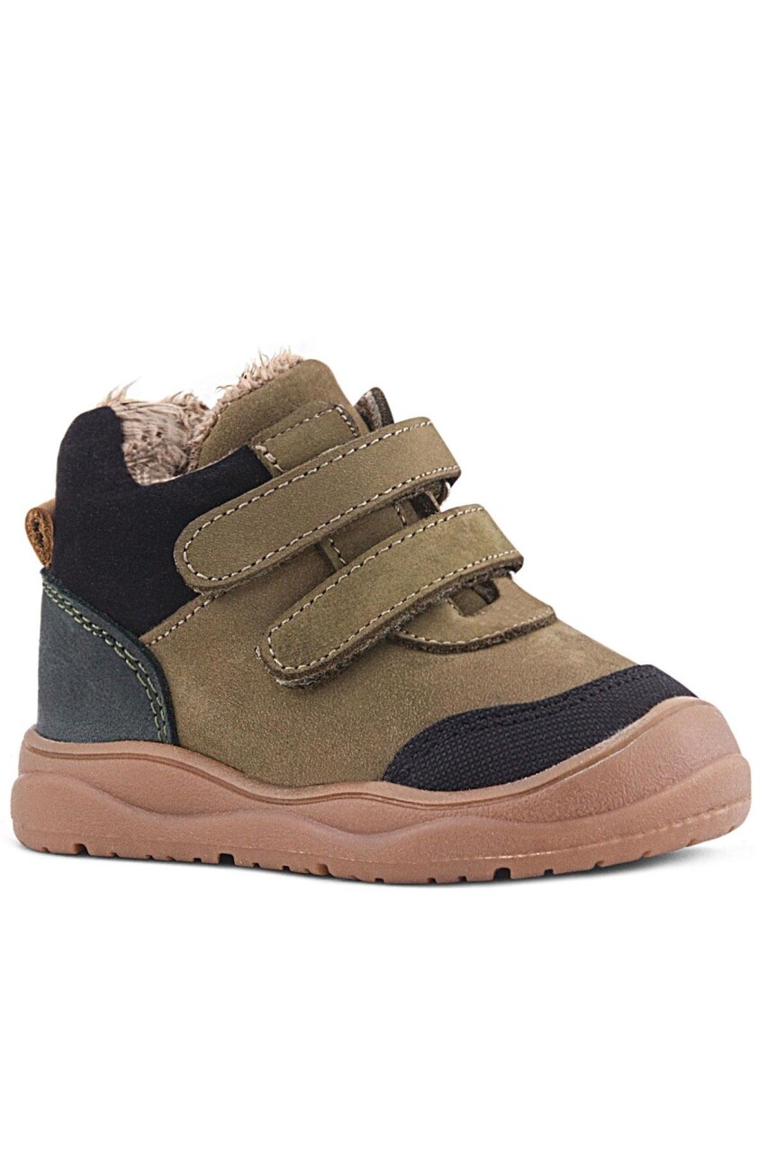 Rakerplus Hakiki Deri Haki Yeşil Cırtlı Çocuk Spor Bot - 2