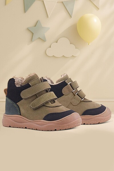 Rakerplus Hakiki Deri Haki Yeşil Cırtlı Çocuk Spor Bot - 37