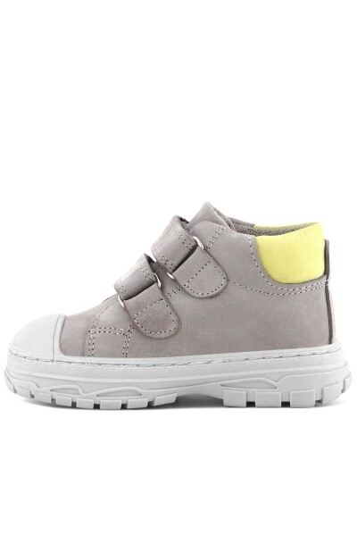 Rakerplus Tails Hakiki Deri Gri Sarı Cırtlı Çocuk Spor Bot - 5