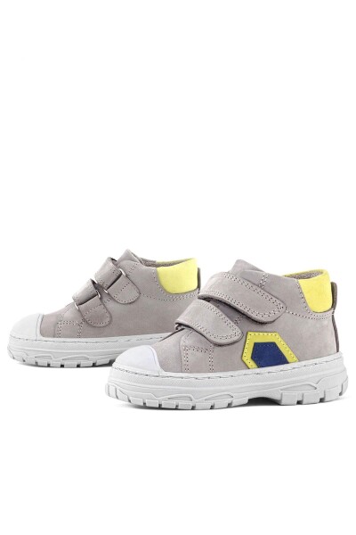 Rakerplus Tails Hakiki Deri Gri Sarı Cırtlı Çocuk Spor Bot - 22