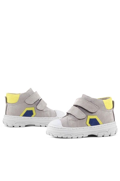 Rakerplus Tails Hakiki Deri Gri Sarı Cırtlı Çocuk Spor Bot - 48